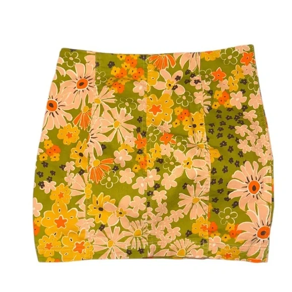 Free People Floral Mini Skirt - Picture 7 of 8